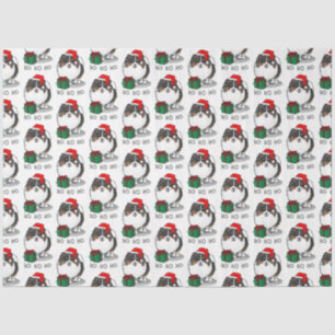 Christmas Santa Hat Pomeranian (tri-colour) Cute Tissue Paper