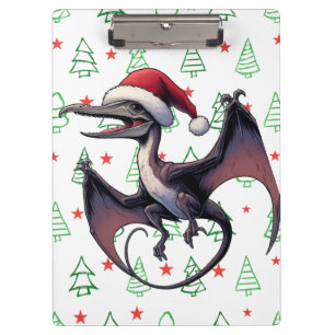 Christmas Santa hat pterodactyl  Clipboard