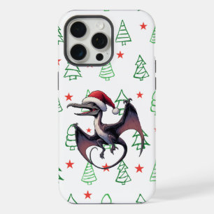 Christmas Santa hat pterodactyl iPhone 15 Pro Max Case