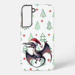 Christmas Santa hat pterodactyl  Samsung Galaxy Case