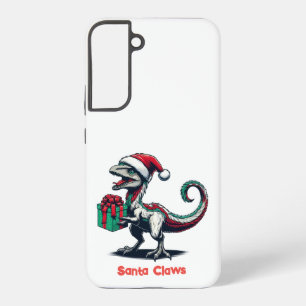 Christmas Santa hat raptor Samsung Galaxy Case
