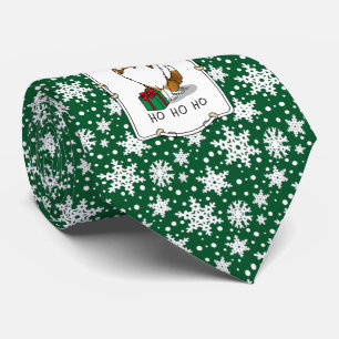 Christmas Santa Hat Shetland Sheepdog (sable) Cute Tie