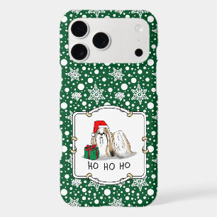 Christmas Santa Hat Shih Tzu (tan white) Dog Cute