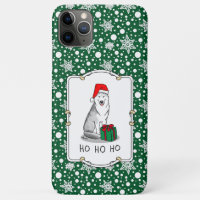 Christmas Santa Hat Siberian Husky (silver) Cute