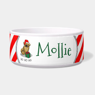 Christmas Santa Hat Tibetan Spaniel (Brown) Cute
