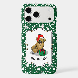 Christmas Santa Hat Tibetan Spaniel (Brown) Cute