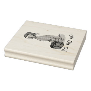 Christmas Santa Hat Weimaraner Dog (grey 1) Cute Rubber Stamp