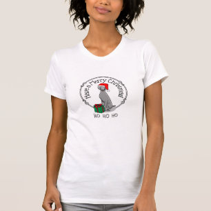 Christmas Santa Hat Weimaraner Dog (grey 1) Cute T-Shirt