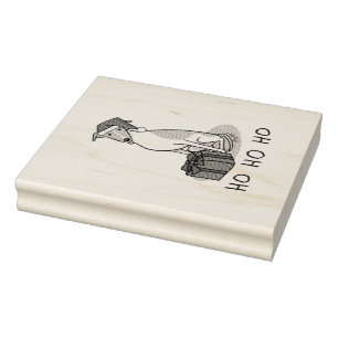 Christmas Santa Hat Whippet Dog Fawn & white Cute Rubber Stamp