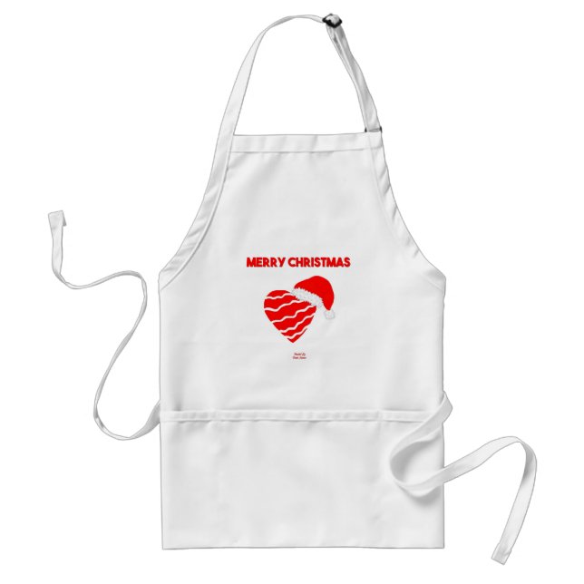 Christmas Santa Heart Apron (Front)
