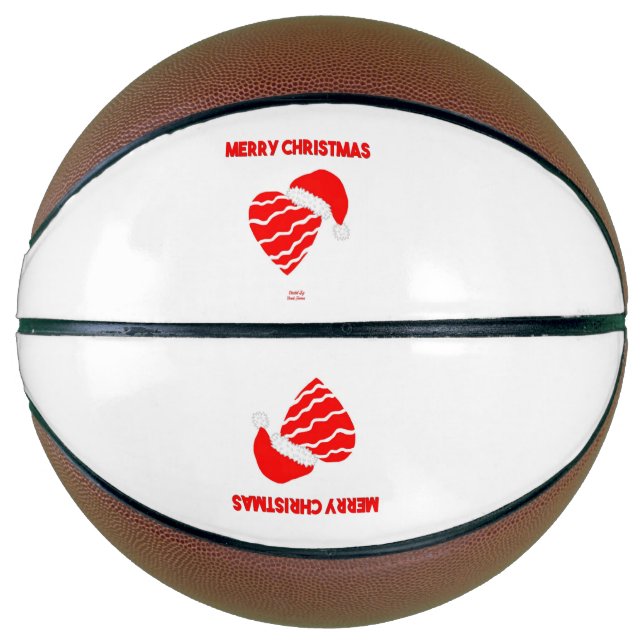 Christmas Santa Heart Basketball (Front)