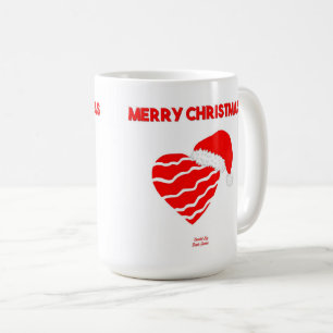 Christmas Santa Heart Coffee Mug