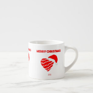 Christmas Santa Heart Espresso Mug