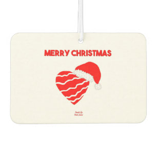 Christmas Santa Heart Rectangle Air Freshener