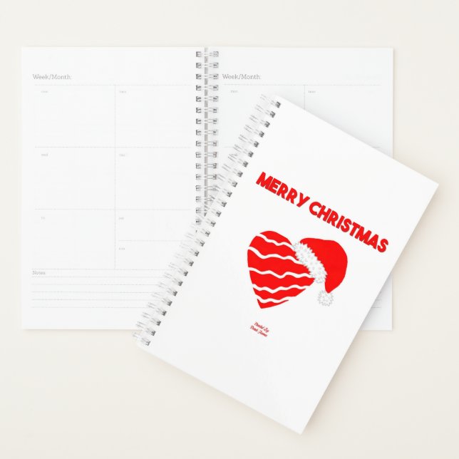 Christmas Santa Heart Small Planner (Display)
