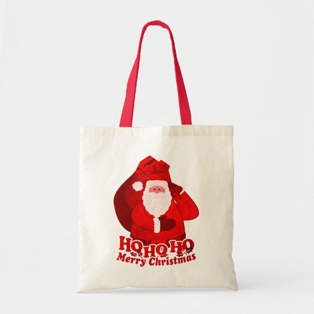 Christmas Santa "Ho Ho Ho Merry Christmas" red bag (Front)