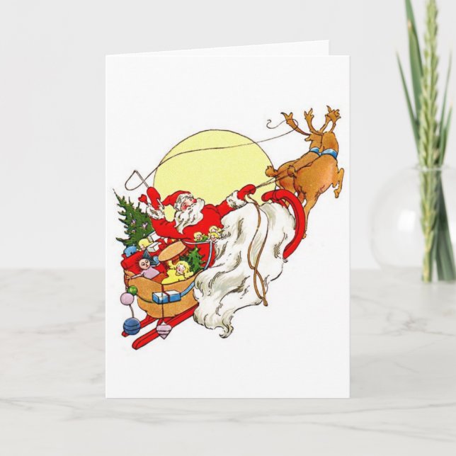 Christmas Santa Holiday Card (Front)