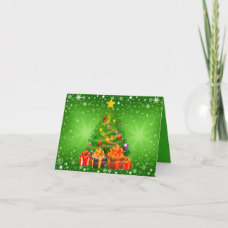 Christmas Santa Holiday Cheer Folded Holiday Card