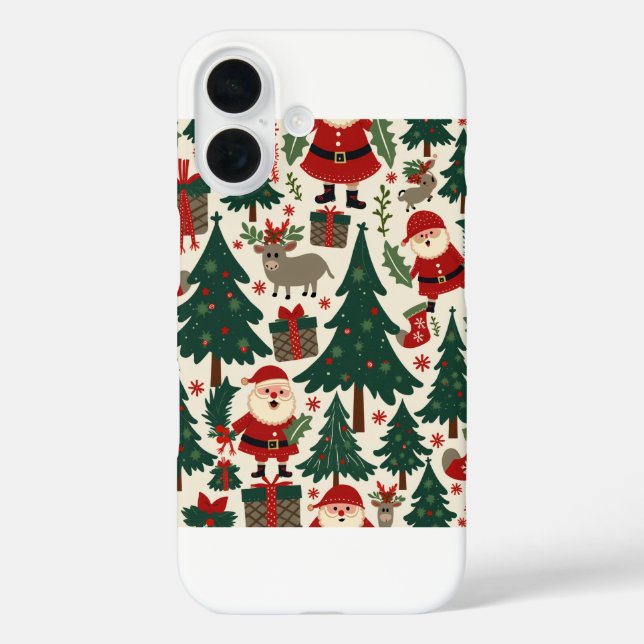 Christmas Santa iPhone 16 case  (Back)