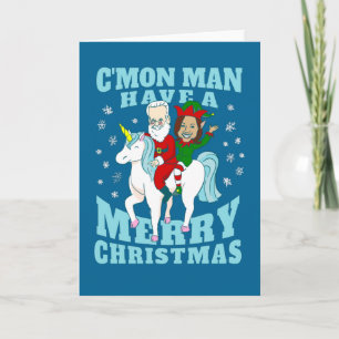 christmas santa joe biden kamala harris unicorn invitation