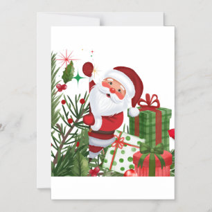 Christmas Santa Magnetic Invitation