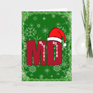CHRISTMAS SANTA MD - MEDICAL DOCTOR HOLIDAY CARD