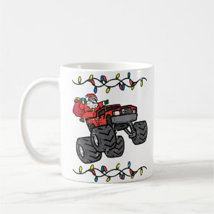 Christmas Santa Monster Truck Boys Kids Toddler Yo Coffee Mug