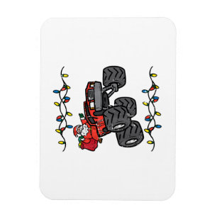 Christmas Santa Monster Truck Boys Kids Toddler Yo Magnet