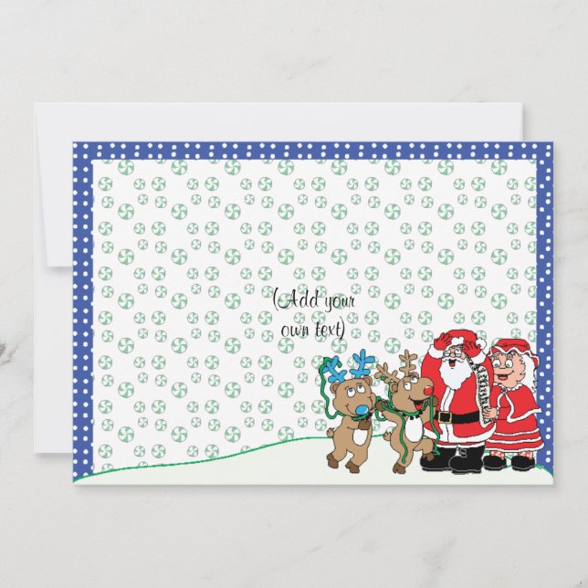Christmas Santa Mrs Claus Holiday Card (Front)