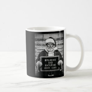 Christmas Santa Mugshot Breaking Entering Xmas Men Coffee Mug