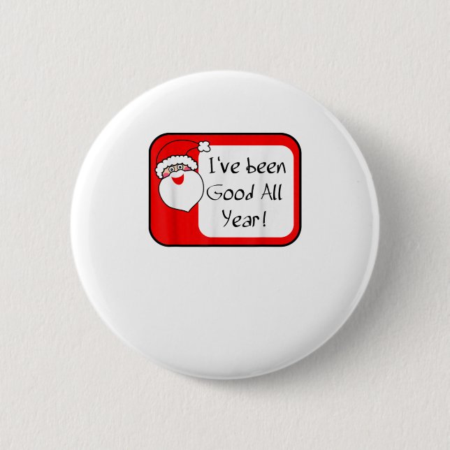 Christmas  Santa Name Badge Funny Good (Front)