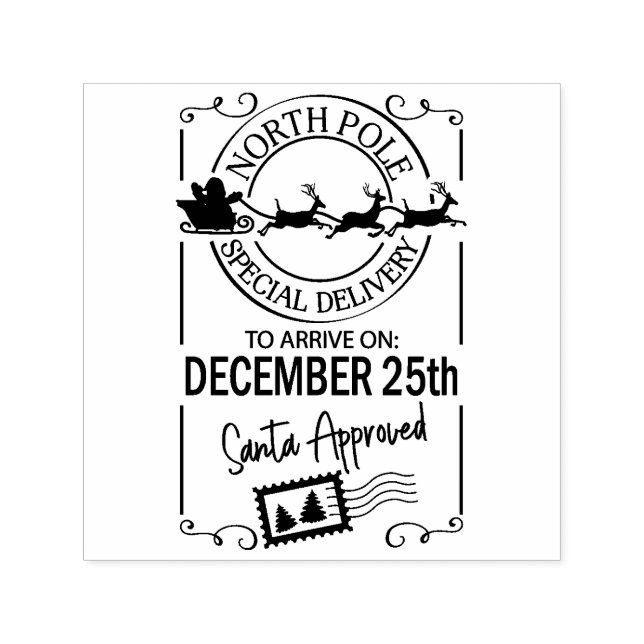 Christmas Santa North Pole Special Delivery Self-inking Stamp (Design)