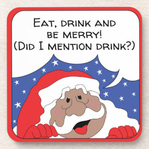 Christmas Santa of Colour Says Coaster