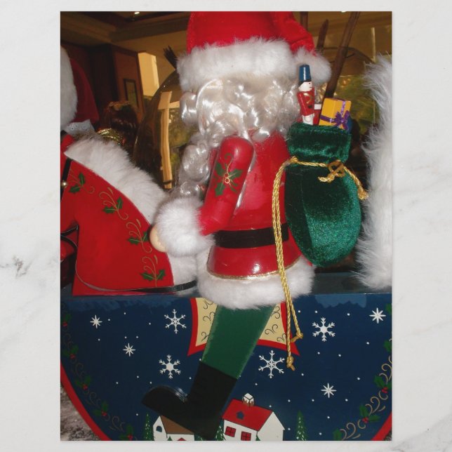 Christmas Santa on a Horse with Snow Art Print (Front)