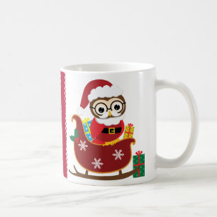 Christmas Santa Owl Coffee Mug