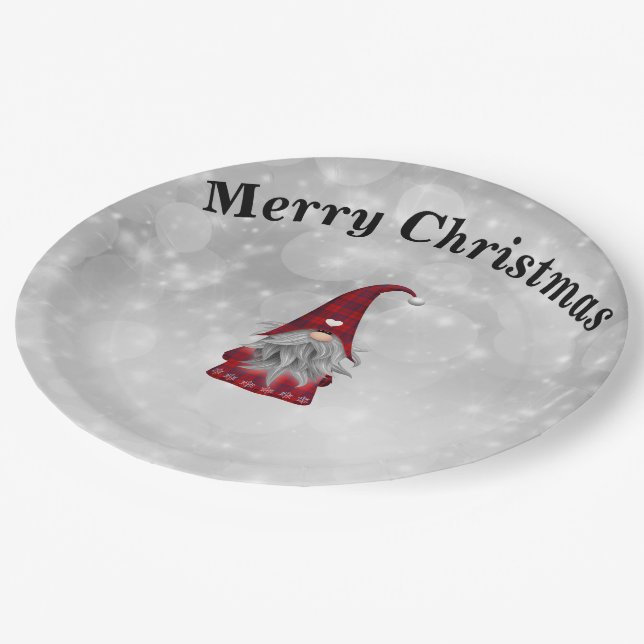 Christmas Santa Paper Plate (Angled)