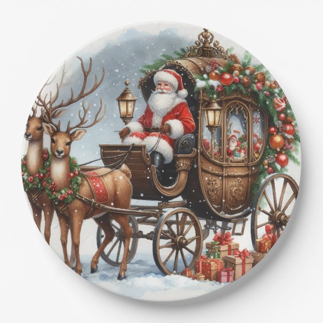 Christmas santa paper plate (Front)