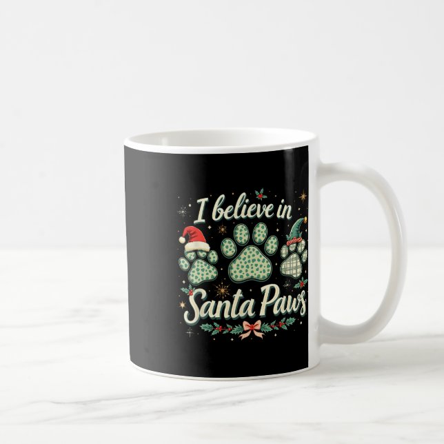 Christmas Santa Paw Men Woman Kids Girl Tee  Coffee Mug (Right)