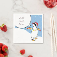 Christmas Santa Penguin Says