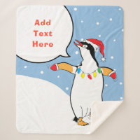 Christmas Santa Penguin Says