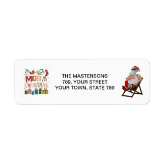 Christmas & Santa personalize Return Address Label