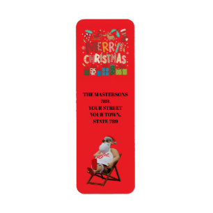 Christmas & Santa personalize Return Address Label