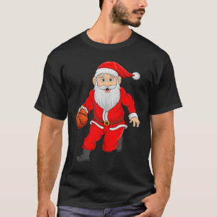 Christmas Santa Playing Basketball Xmas Funny Srts T-Shirt