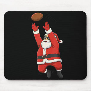 Christmas Santa Playing Football For Boys Teens Me Mouse Pad
