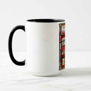 Christmas Santa Red Truck golden retriever Mug