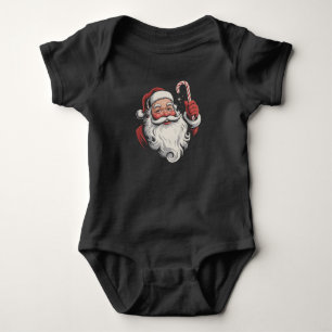 Christmas Santa Retro Gift Vintage Baby Bodysuit