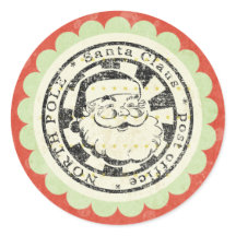 christmas santa retro stickers