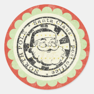 christmas santa retro stickers
