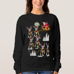 Christmas Santa Riding Rottweiler Dog Christmas Sweatshirt