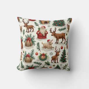 christmas santa rudolph cushion